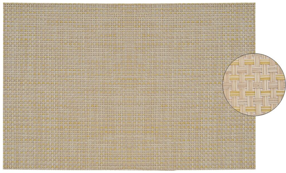 matches21 - Webshop Tischset Platzset ELEGANCE beige gewebt 1 Stk abwaschbar 45x30 cm Kunststoff 116567 1 1