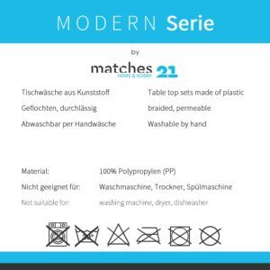 matches21 Tischset Platzset MODERN Platzmatten 6er Set vio 1 1 6