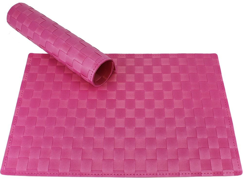 matches21 - Webshop Tischset Platzset MODERN pink geflochten Kunststof 1 1