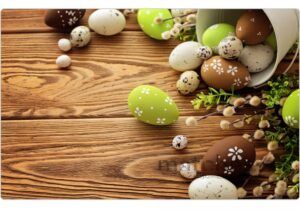 matches21 - Webshop Tischset Platzset Ostern MOTIV Ostereier und Holz 1 5 1