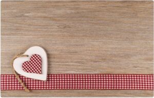 matches21 Tischset Platzset Sommer MOTIV Landhaus Herzen auf Holz 8 Stk abwaschbar 109550 1 1 4