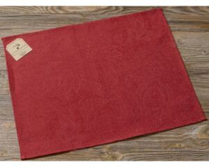 matches21 - Webshop Tischset Platzset Textil EDDA floralem Webmuster einfarbig rot 47x35 cm Landhaus 1 Stk 124258 1 1 1