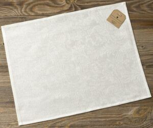 matches21 - Webshop Tischset Platzset Textil MILA einfarbig weiss 35x47 cm Landhaus Leinen 1 Stk 124264 1 3