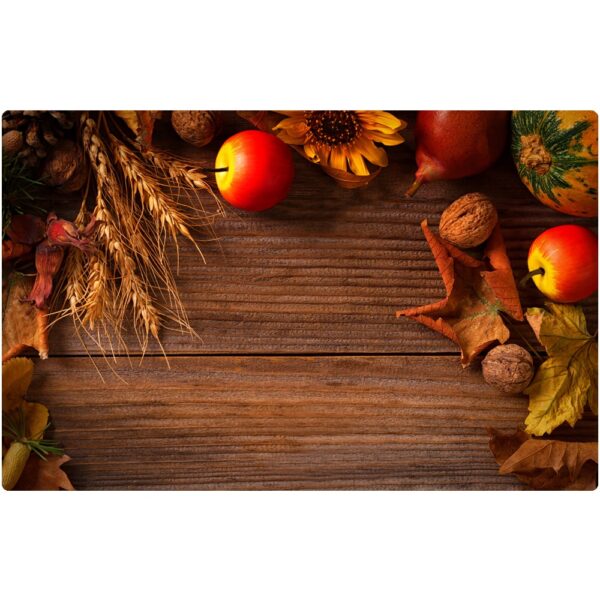 matches21 - Webshop Tischset Platzsets MOTIV abwaschbar Getreide Obst Holzbrett Herbst rot braun 126258 1 1 16