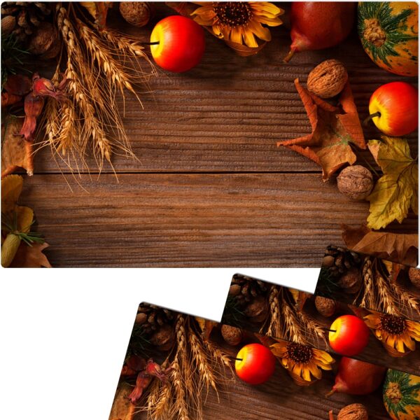 matches21 - Webshop Tischset Platzsets MOTIV abwaschbar Getreide Obst Holzbrett Herbst rot braun 126258 2 1 17