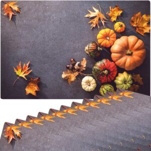 matches21 - Webshop Tischset Platzsets MOTIV abwaschbar Kuerbisse Herbstlaub Herbst Beton bunt 126259 5 1 27