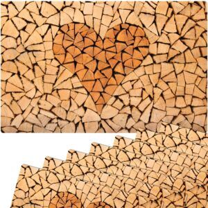 matches21 - Webshop Tischsets MOTIV abwaschbar Herz Holz Holzoptik braun 126422 1 1 23