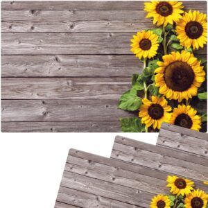 matches21 - Webshop Tischsets MOTIV abwaschbar Sonnenblumen Holz bunt 126419 2 1 21