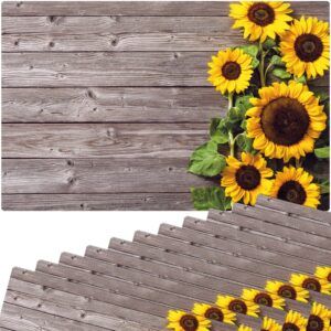 matches21 - Webshop Tischsets MOTIV abwaschbar Sonnenblumen Holz bunt 126419 5 1 24