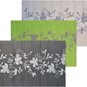 matches21 - Webshop Tischsets ORLANDO Outdoor Platzsets Blumen Polyester 1 Stk 30x45 cm 3 Farben 123061 3 1 2