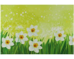 matches21 - Webshop Tischsets Platzsets CLOTH waschbar Ostern Osterglocken Blumen weiss 126335 1 1 17