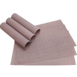 Tischsets Platzsets ELEGANCE alt-rosa gewebt 6 Stk. abwaschbar 45x30 cm