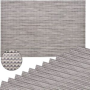 matches21 - Webshop Tischsets Platzsets ELEGANCE silbergrau gewebt 12 Stk abwaschbar 45x30 cm Kunststoff 124423 1 8