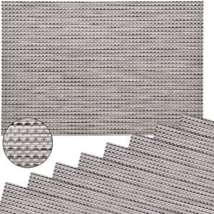 matches21 - Webshop Tischsets Platzsets ELEGANCE silbergrau gewebt 8 Stk abwaschbar 45x30 cm Kunststoff 124422 1 9