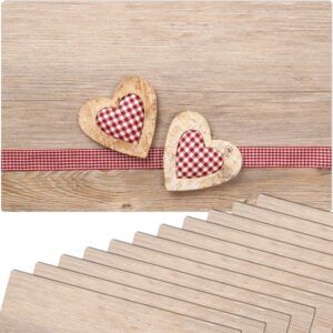 matches21 - Webshop Tischsets Platzsets MOTIV Landhaus Herzen und Holz 12 Stk abwaschbar 43 5x28 5 cm 111129 1 3