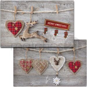 matches21 - Webshop Tischsets Platzsets MOTIV Merry Christmas Herzen 4 1 10