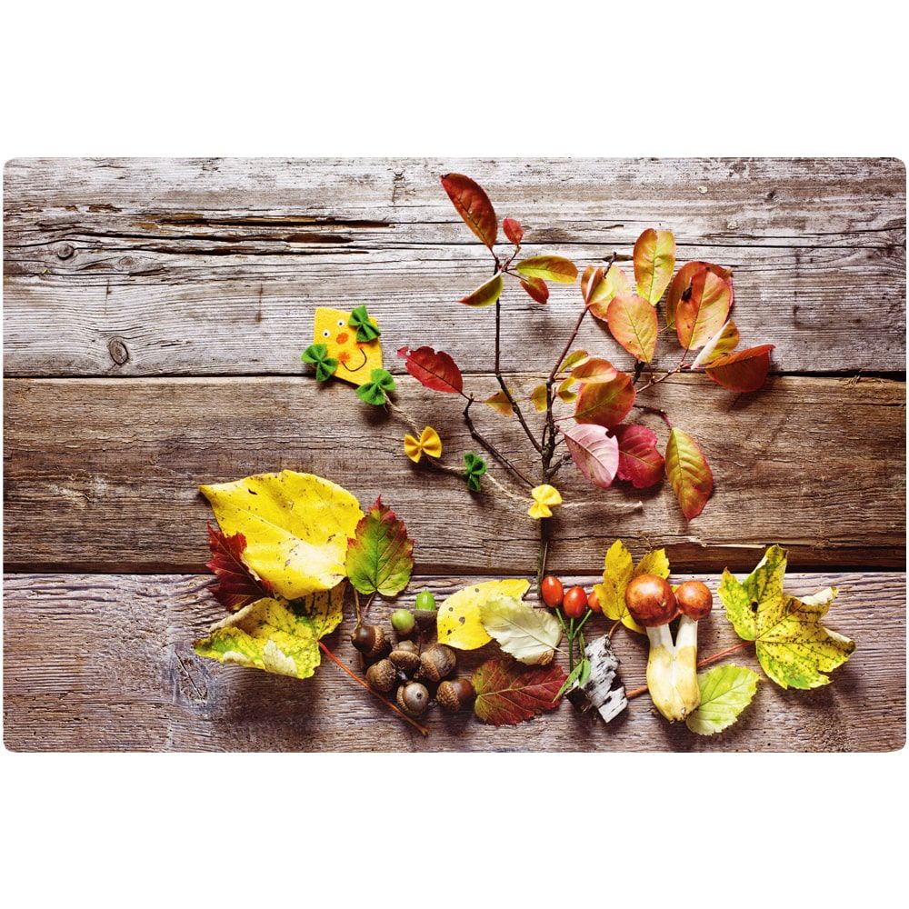 matches21 - Webshop Tischsets Platzsets MOTIV abwaschbar Blaetter Laub Herbst Holzbrett Holz Herbst 126257 1 1 16