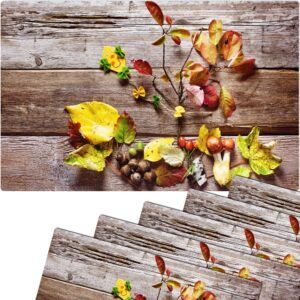 matches21 - Webshop Tischsets Platzsets MOTIV abwaschbar Blaetter Laub Herbst Holzbrett Holz Herbst 126257 3 1 25