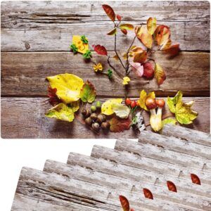 matches21 - Webshop Tischsets Platzsets MOTIV abwaschbar Blaetter Laub Herbst Holzbrett Holz Herbst 126257 4 1 26