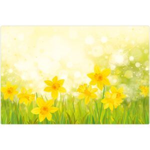 matches21 - Webshop Tischsets Platzsets MOTIV abwaschbar Fruehling gelbe Ostergloeckchen Blumen 126269 5 1 8