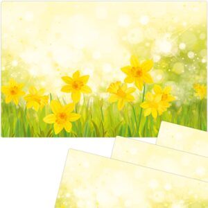 matches21 - Webshop Tischsets Platzsets MOTIV abwaschbar Fruehling gelbe Ostergloeckchen Blumen 126269 7 1 9