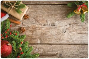 matches21 - Webshop Tischsets Platzsets MOTIV abwaschbar Geschenk Zweige und Holzbrett 126248 13 1 16