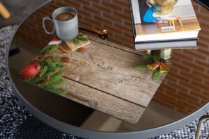 matches21 - Webshop Tischsets Platzsets MOTIV abwaschbar Geschenk Zweige und Holzbrett 126248 14 1 17
