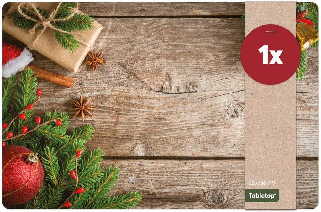 matches21 - Webshop Tischsets Platzsets MOTIV abwaschbar Geschenk Zweige und Holzbrett 126248 8 2 2