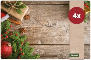 matches21 - Webshop Tischsets Platzsets MOTIV abwaschbar Geschenk Zweige und Holzbrett 126248 9 1 12