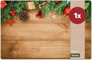 matches21 - Webshop Tischsets Platzsets MOTIV abwaschbar Geschenke Zapfen Holz Weihnachten 126245 18 1 29