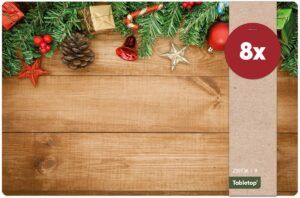 matches21 - Webshop Tischsets Platzsets MOTIV abwaschbar Geschenke Zapfen Holz Weihnachten 126245 21 1 32