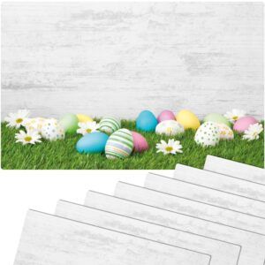 matches21 - Webshop Tischsets Platzsets MOTIV abwaschbar Ostereier Gaensebluemchen graue Wand bunt 126276 11 1 11