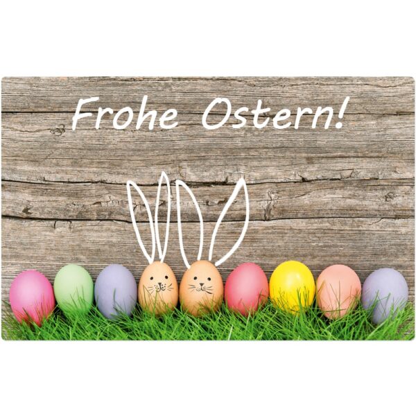 matches21 - Webshop Tischsets Platzsets MOTIV abwaschbar Ostern FROHE OSTERN Osterhasen Ostereier 126267 5 1 14