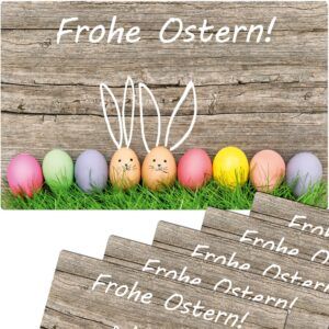 matches21 - Webshop Tischsets Platzsets MOTIV abwaschbar Ostern FROHE OSTERN Osterhasen Ostereier 126267 6 1 22