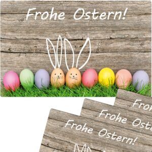 matches21 - Webshop Tischsets Platzsets MOTIV abwaschbar Ostern FROHE OSTERN Osterhasen Ostereier 126267 7 1 21