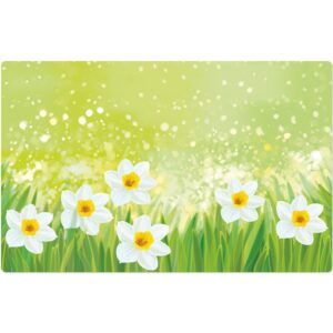 matches21 - Webshop Tischsets Platzsets MOTIV abwaschbar Ostern Osterglocken Blumen weiss gruen 126270 5 2 20