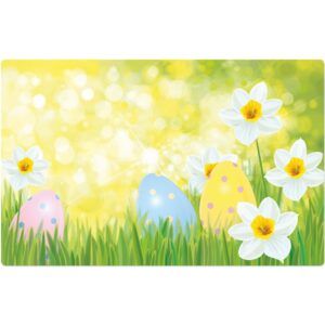 matches21 - Webshop Tischsets Platzsets MOTIV abwaschbar Ostern Osterglocken und Ostereier bunt 126271 5 1 20