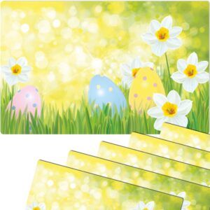 matches21 - Webshop Tischsets Platzsets MOTIV abwaschbar Ostern Osterglocken und Ostereier bunt 126271 9 1 22