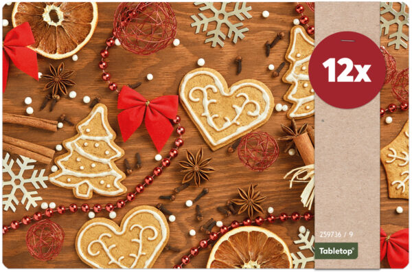 matches21 - Webshop Tischsets Platzsets MOTIV abwaschbar Plaetzchen Perlen Deko Holz Weihnachten 126246 21 1 24