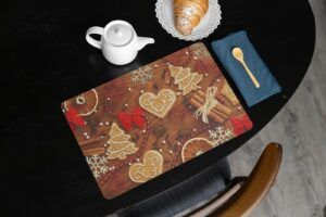 matches21 - Webshop Tischsets Platzsets MOTIV abwaschbar Plaetzchen Perlen Deko Holz Weihnachten 126246 23 1 18