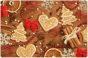 matches21 - Webshop Tischsets Platzsets MOTIV abwaschbar Plaetzchen Perlen Deko Holz Weihnachten 126246 24 1 16