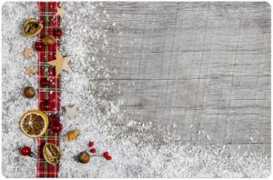 matches21 - Webshop Tischsets Platzsets MOTIV abwaschbar Stoffband Deko Holz Weihnachten 126230 35 1 16