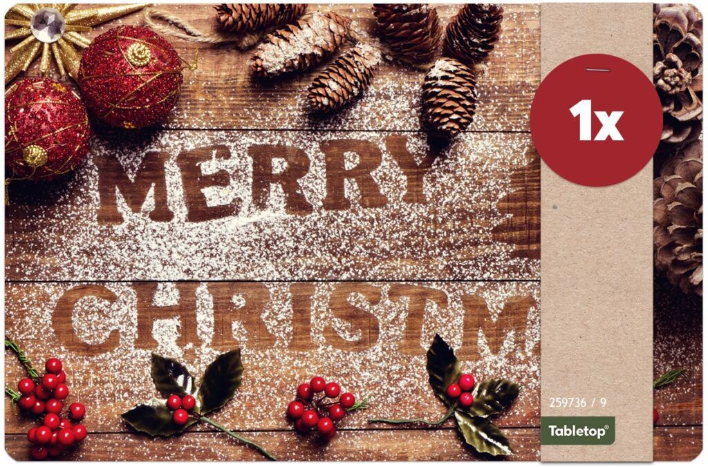 matches21 - Webshop Tischsets Platzsets MOTIV abwaschbar Weihnachten MERRY CHRISTMAS 126234 28 1 2
