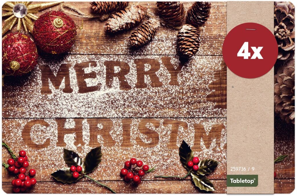 matches21 - Webshop Tischsets Platzsets MOTIV abwaschbar Weihnachten MERRY CHRISTMAS 126234 29 1 3