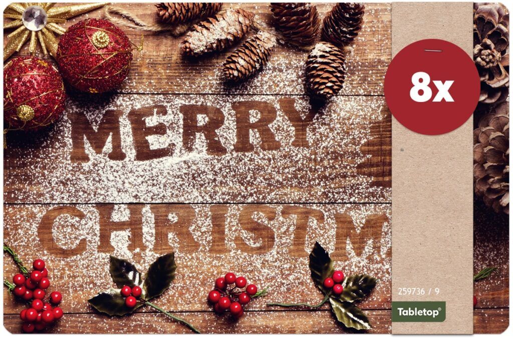 matches21 - Webshop Tischsets Platzsets MOTIV abwaschbar Weihnachten MERRY CHRISTMAS 126234 31 1 5
