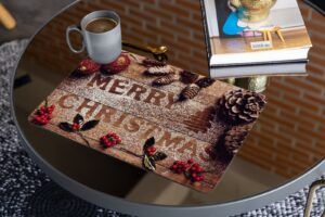 matches21 - Webshop Tischsets Platzsets MOTIV abwaschbar Weihnachten MERRY CHRISTMAS 126234 34 1 17