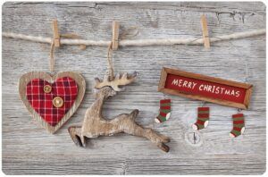 matches21 - Webshop Tischsets Platzsets MOTIV abwaschbar Weihnachten Merry Christmas und Holzoptik 126227 39 1 42