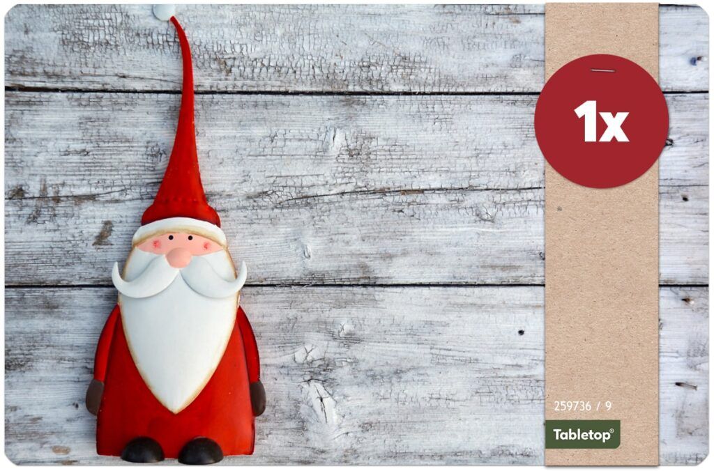 matches21 - Webshop Tischsets Platzsets MOTIV abwaschbar Weihnachten Nikolaus und Holzbrett 126225 8 1 2