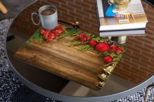 matches21 - Webshop Tischsets Platzsets MOTIV abwaschbar Weihnachten Schleifen Gloeckchen Holz 126239 14 1 35