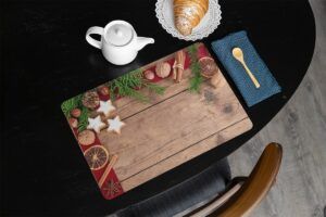 matches21 - Webshop Tischsets Platzsets MOTIV abwaschbar Weihnachten Weihnachtsbaum und Holz 126226 15 1 18